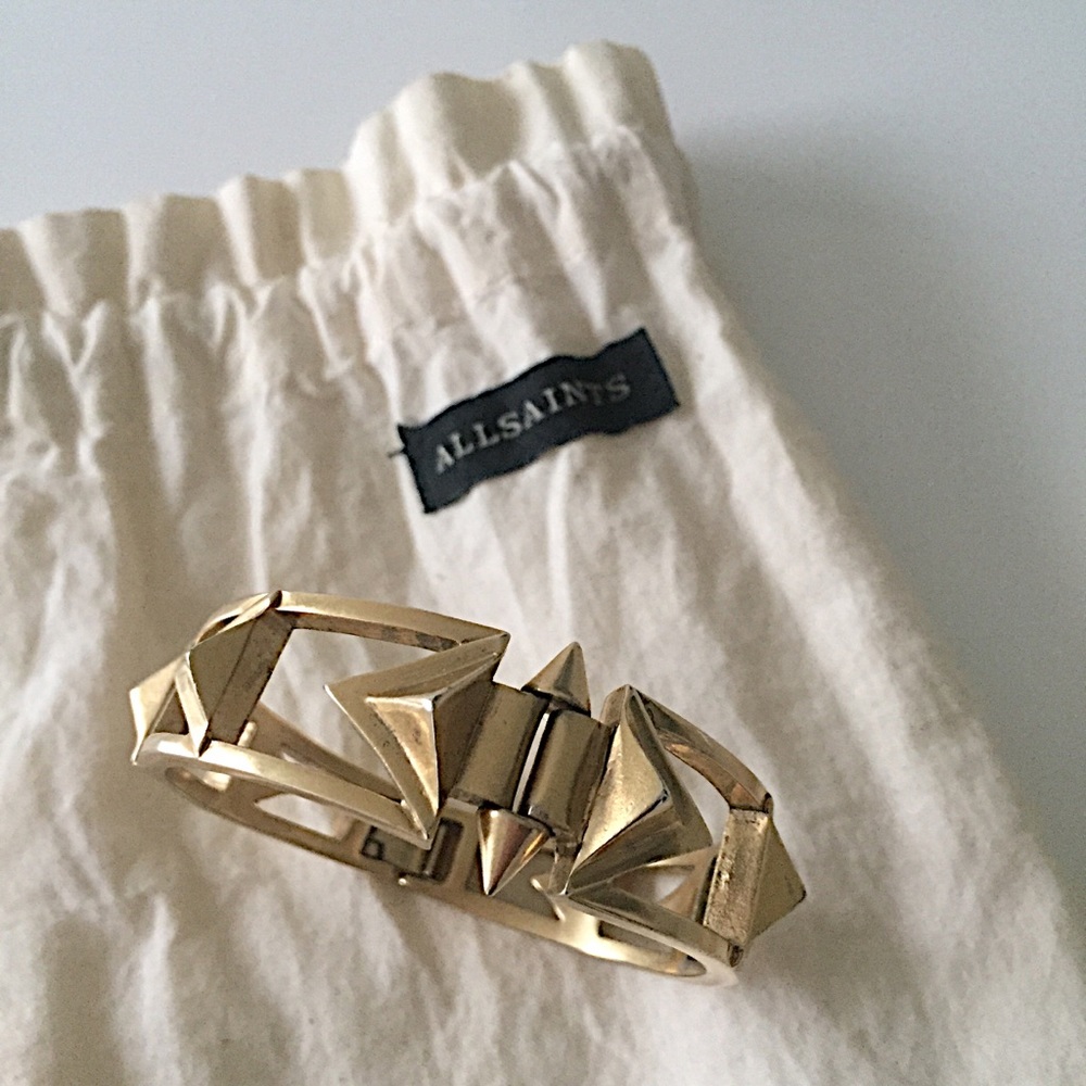 ALLSAINTS BRUSHED GOLD plated BRACELET